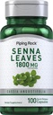Piping Rock Senna Leaves Capsules 1800 mg Silencio 100 Cuenta Silencioso no GMO, Gluten Suplemento gratuito