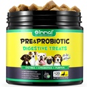 Probióticos para perros Salud Digestiva, Vacas Suaves Digestivas para Perros, Probióticos Perros y Enzimas Digestivas, 120 Mandíbulas Perros Omega-3 &amp; 6, Vitamina, Mejorar la Digestión, Inmunidad