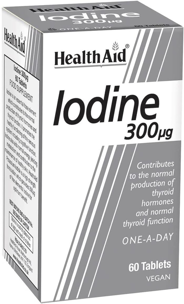Asistencia sanitaria 300mcg Tablas de yodo - Pack de 60 Tablas