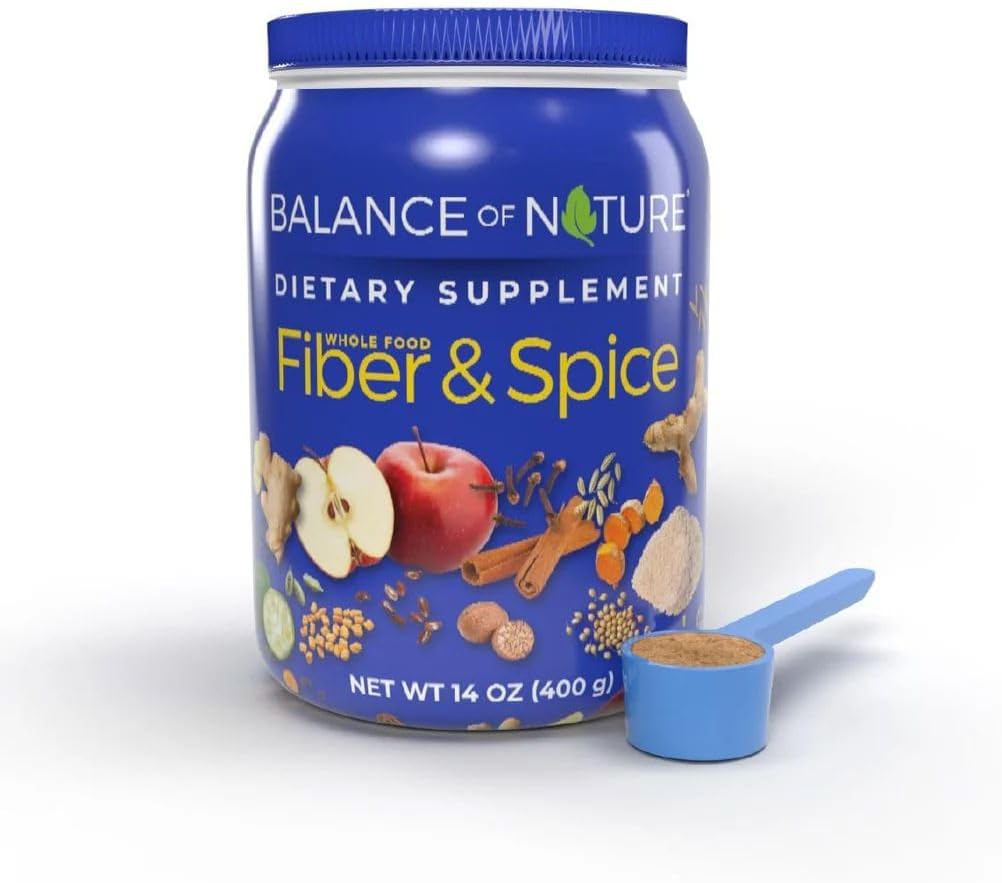 Balance de la naturaleza Fibra & Espina - Psyllium Husk, Flax Seed, Turmeric &amp; Apple - 30 Servimientos