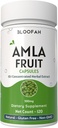 Amla Fruit Capsules 500mg ← Concentrado 10:1 Extracto de Phyllanthus emblica Silencio Natural Herbal Suplemento Silencio No-GMO, Gluten-Free Silencio tradicional Fórmula (120 Cuenta (Pack de 1))
