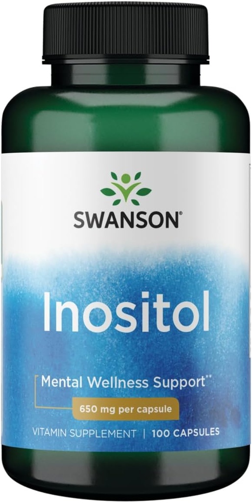 Swanson Inositol 650 Milligrams 100 Capsules