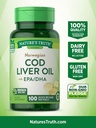 La verdad de la naturaleza Norwegian Cod Liver Oil Suplemento dietético - 100 Softgels, Pack de 6