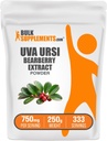 BulkSupplements.com Extract Powder - Uva Ursi Extract, Herbal Supplement - Vegan &amp; Gluten Free, 750mg per Serving, 250g (8.8 oz) (Pack of 1)