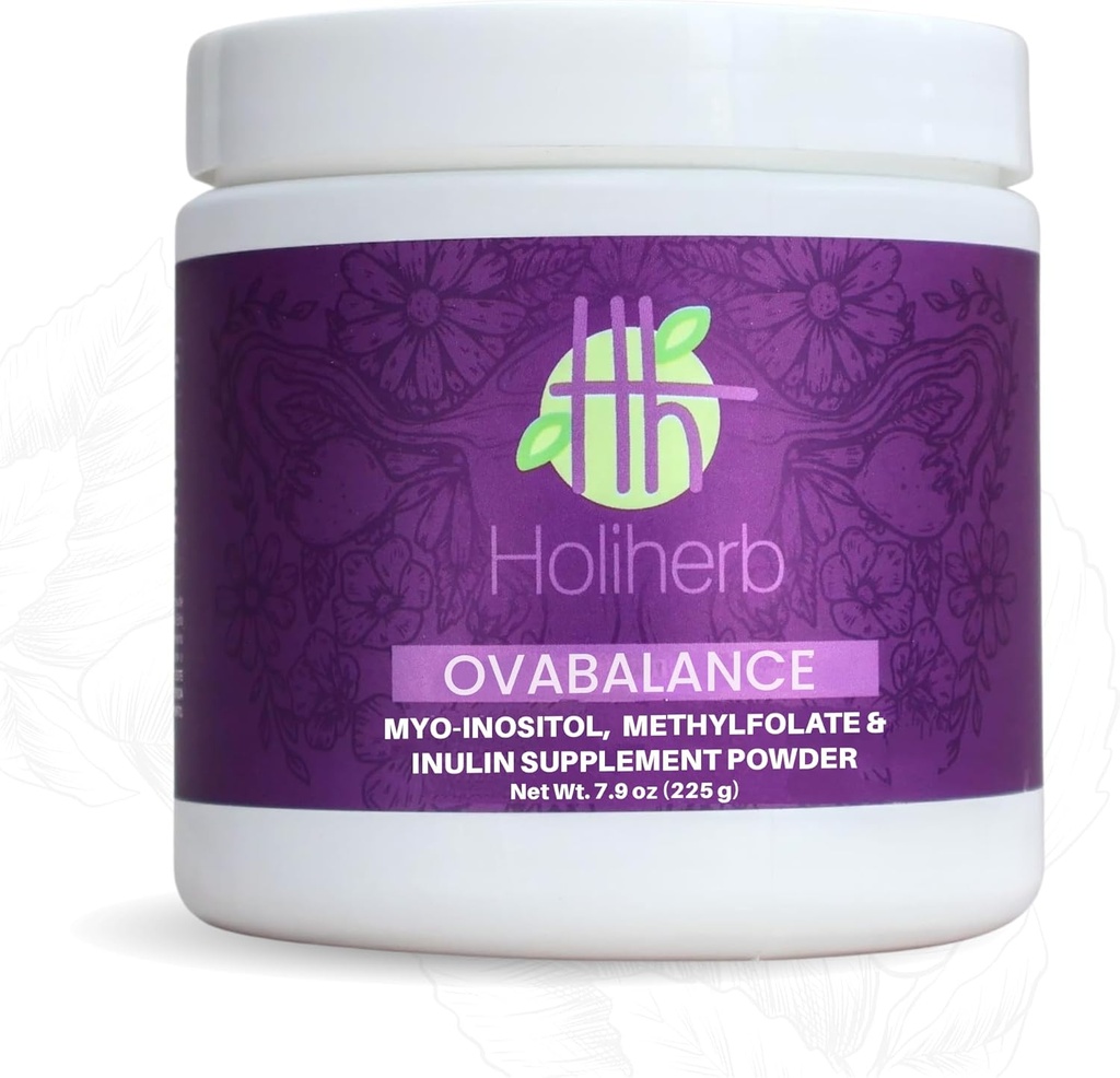 Holiherb Myo Inositol + Methylfolate Suplemento para Mujeres TENIDO Fertilidad Suplementos para Equilibrio Hormonal " Apoyo a la Salud Ovárica Silencio 4g of Myo Inositol per Serving ANTE 50 Servings