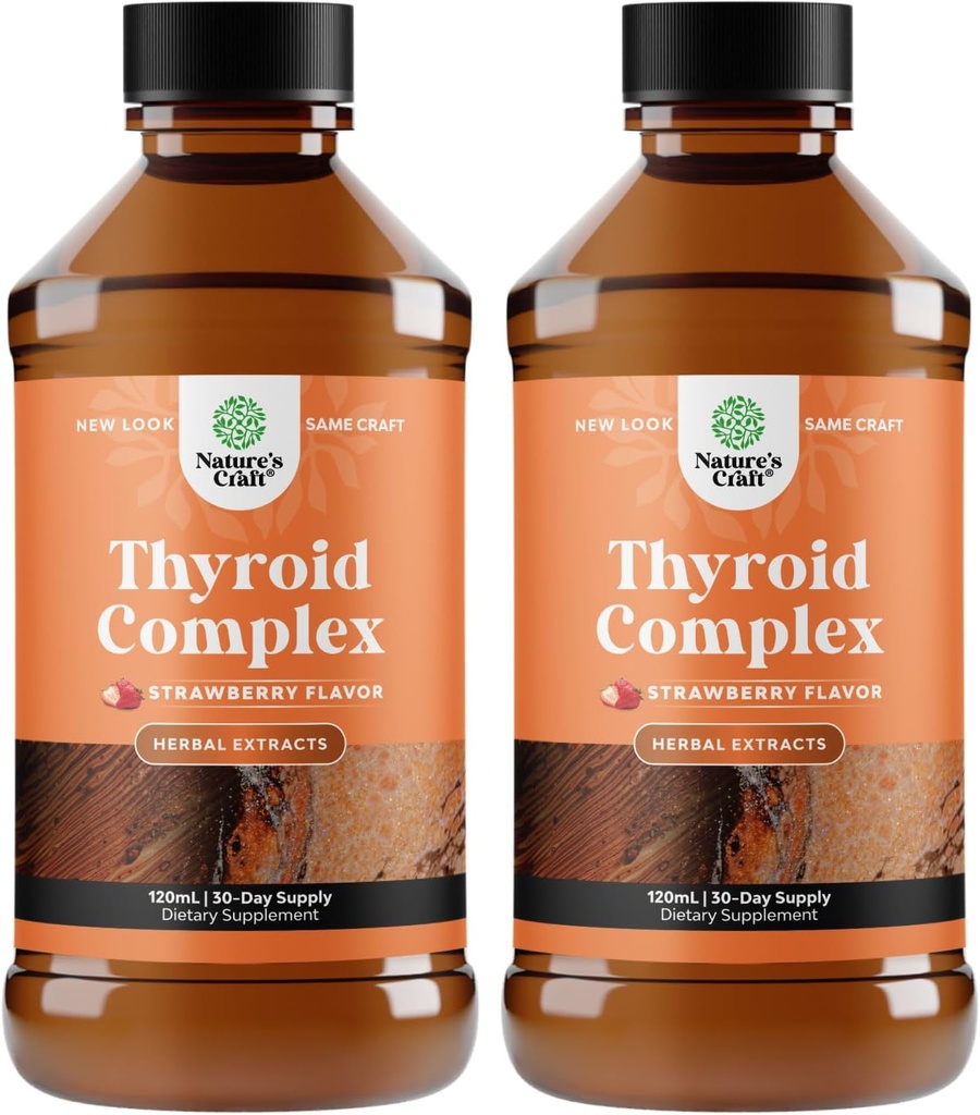 High Absorption Thyroid Support Supplement - Vegan Liquid Iodine Supplements for Thyroid Support for Women and Men with Myo-Inositol Selenium and Stinginging Nettle for Enhanced Energy and Focus 2 Pack