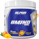 Alpha Supps Amino NRG+ BCAA Amino Energy Recovery Powder - Hydration Blend with Electrolytes - Focus Blend for Optimal Performance Support in Men &amp; Women (30 Servings, Peachy Mango)
