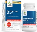 Terry Naturalmente Berberine MetX Extra Strength - Brain &amp; Liver Health Support Suplemento - Suplemento con Indian Barberry Root Extract - Vegan Capsules for Metabolic Health Support - 60 cápsulas