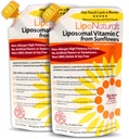 Lipo Naturals Liposomal Vitamina C 1000mg Líquido (2-Pack 60 Doses) - Natural Fórmula Imunidad + Soporte Energético - Vegano, Sin China (15oz / 443ml ea.)