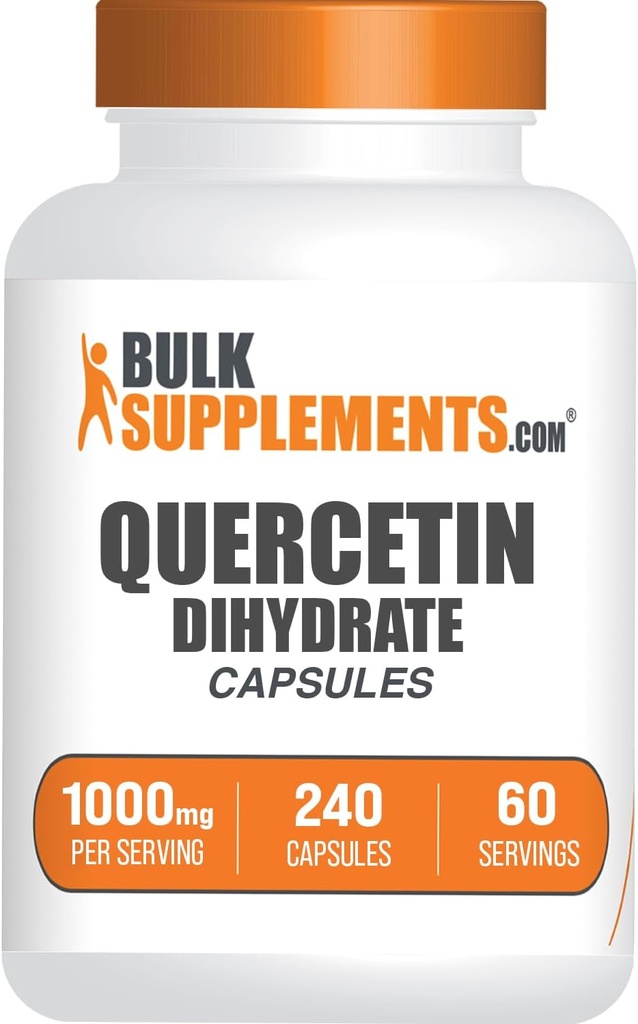 BulkSupplements.com Cápsulas de Dihidrato de Quercetina - Suplementos de Quercetina, Antioxidantes Suplemento - 4 Cápsulas por Ser, 240 Conde (Pack of 1)