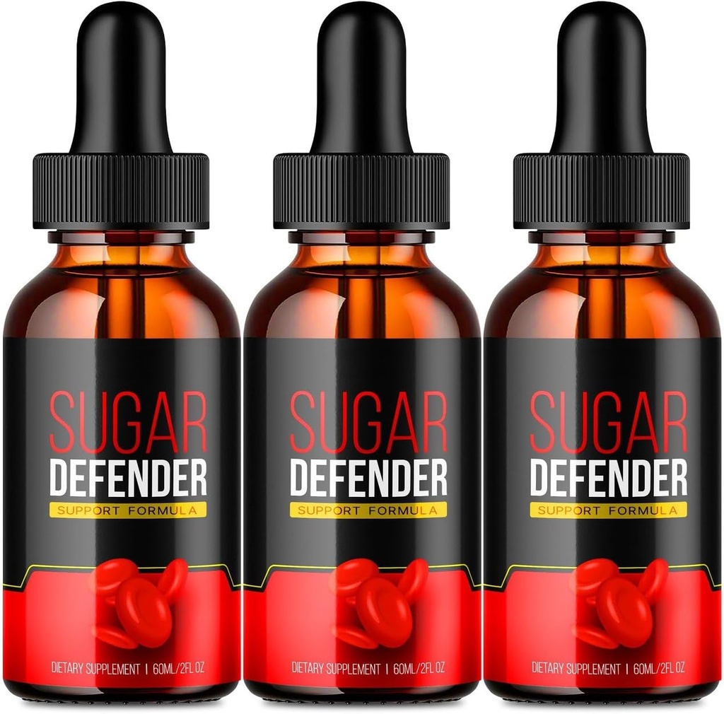 VIVE MD Sugar Defender Drops - Official Formula - Sugar Defender 24, Sugar Defender Liquid, Maximum Strength Sugar Defender Supplement with Hawthorn Berry Organic, Sugar Defender Reviews (3 Pack)