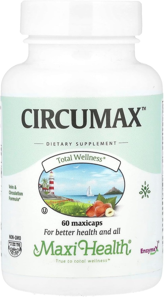 Maxi Health CircuMax Suplemento - High Potency - Fórmula de Veinte y Circulación - 60 cápsulas - Kosher