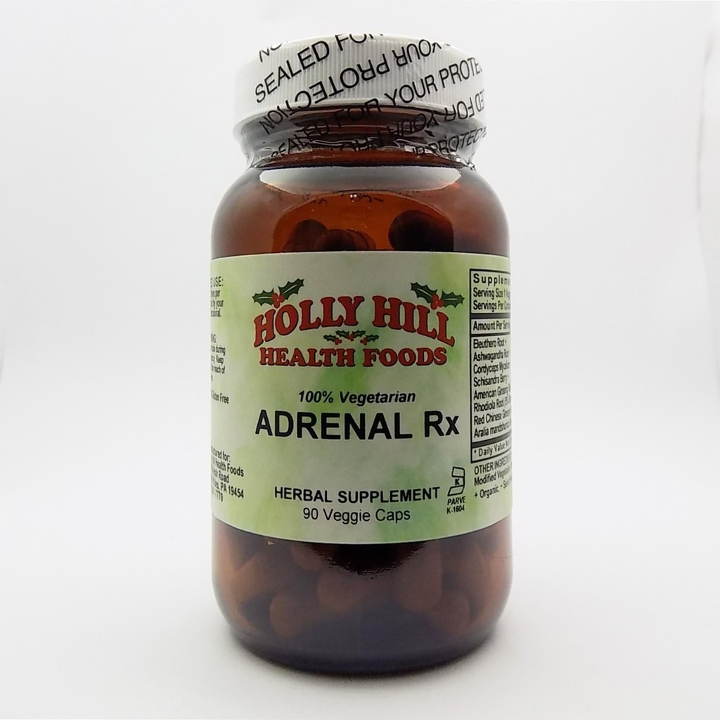 Holly Hill Health Foods, 100% Vegetarian Adrenal Rx, 90 cápsulas vegetarianas
