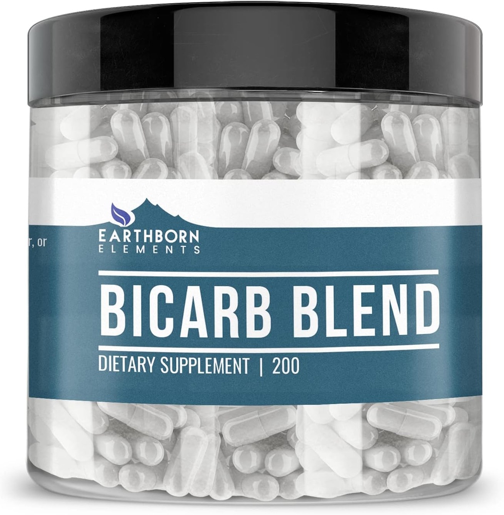 Elementos terrestres Bicarb Blend 200 Capsules, Puro ' Undiluted, No Additives