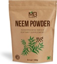 MB Herbals Pure Neem Leaf Powder 100 Gram / 3.5 oz  Azadirachta Indica ← Salvaje Neem Suplemento Skin and Hair Care