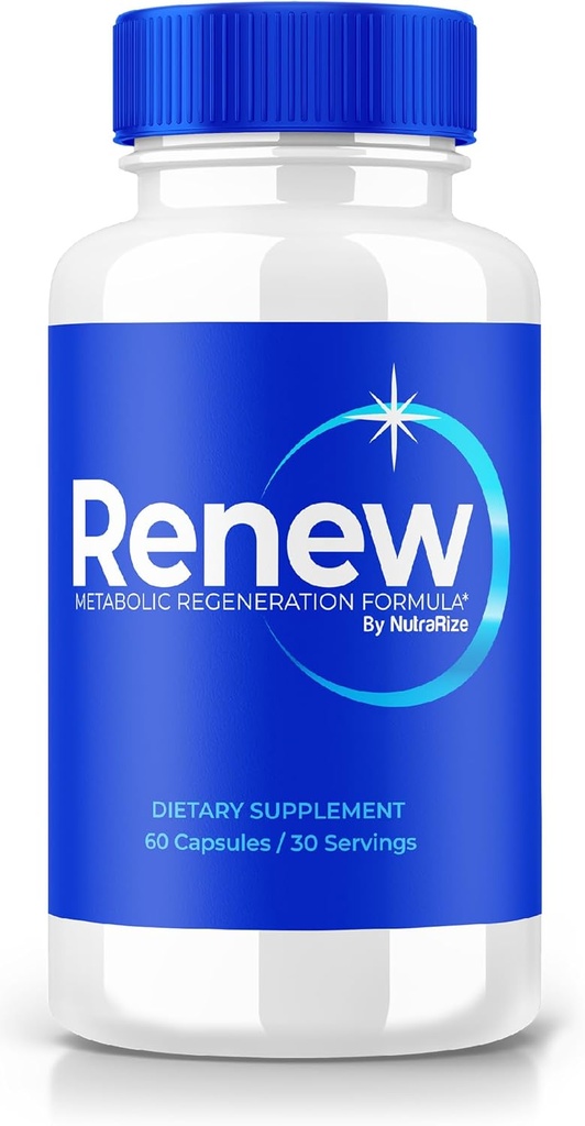 NutraRize Renew Capsules, All-Natural Dietary Supplement 800MG Pills, Advanced Formula for Energy and to Support Active Lifestyle, Re New Pastillas Reviews (60 Capsules)