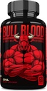 Bull Blood Testosterone Booster for Hombre - Suplemento de testosterona para resistencia y resistencia - Maca Root, Horny Goat Weed, Tribulus Terrestris Extracto & Tongkat Ali - Male Enhancing Suplemento - 60 Ct