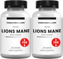 Laboratorios de investigación Los leones orgánicos Mane Suplemento cápsulas, 2 Fer 1 Ad - 240 cápsulas w/Patent LitropaneTM Immune System Booster Nootropic Brain Support Mushroom Suplemento. 10X Extracto comparable 18000mg