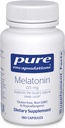 Pure Encapsulations Melatonin 0.5 mg - Natural Sleep Helper for Bedtime - Regulates Sleep-Wake Cycle - 0.5 mg Melatonin - Vegan & Non-GMO - 180 Capsules