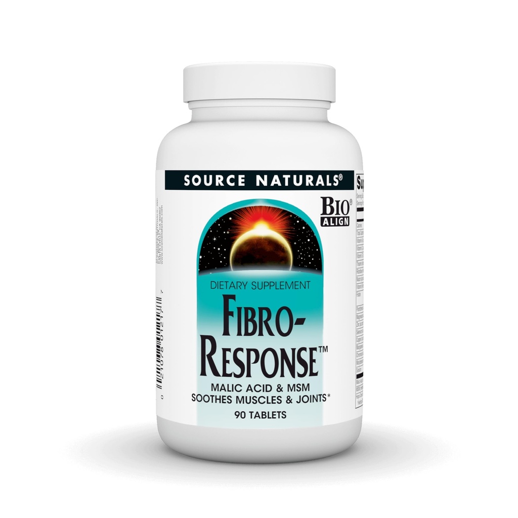 Fuente Naturales Fibro-Response Bio-Alineados Malic Acid & MSM,90 Tablets
