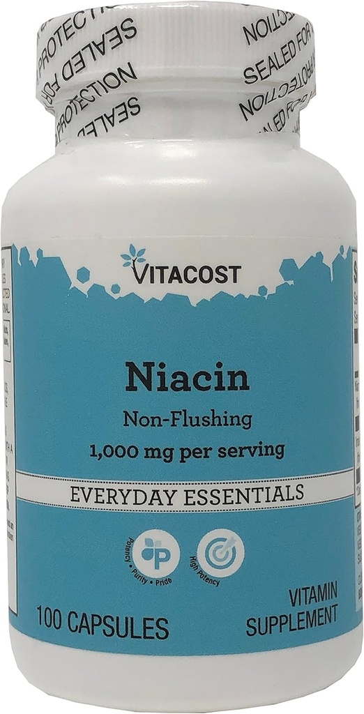 Vitacost Niacin Non - Flushing - 1000 mg por Serving - 100 cápsulas