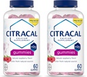 CITRACAL Calcium Supplement Gummies, Chewable Calcium with Vitamin D3, Supports Bone Health, Calcium Chews for Ages 12+, Natural Raspberry Flavor, 60 Count (Pack of 2)