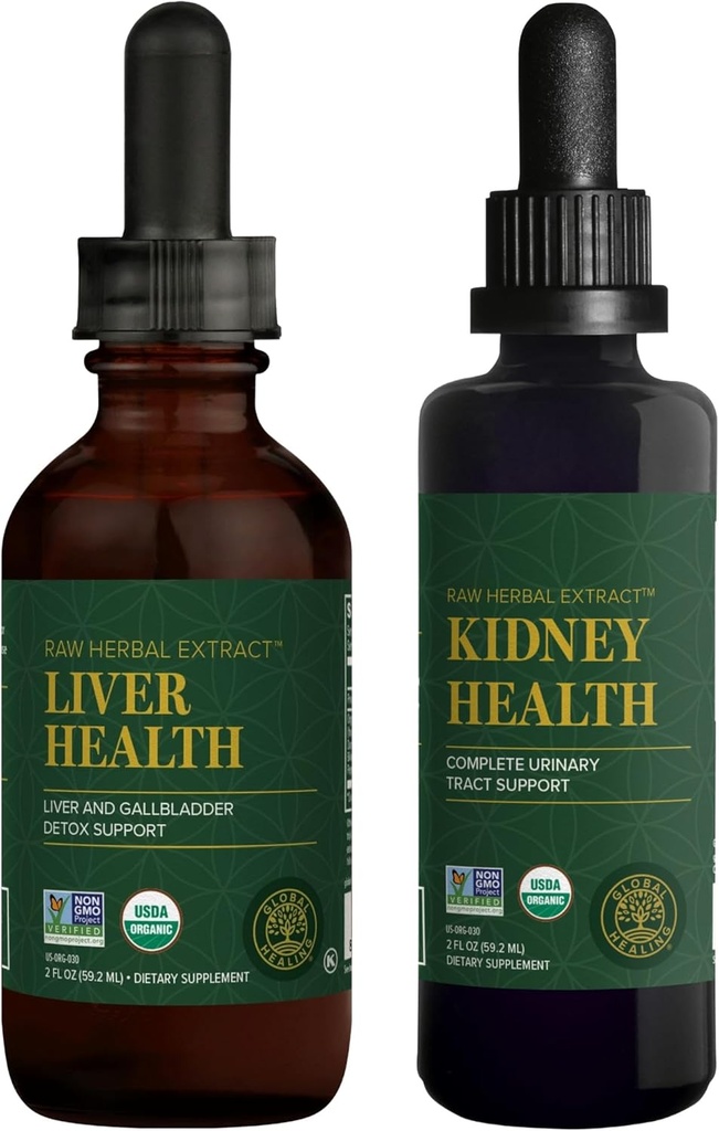 Global Healing Center - Liver Health & Kidney Health - Supports Liver and Gallbladder, Kidney Cleanse & Stones Dissolver