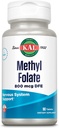 KAL Methyl Folate 800 mcg DFE, 5-MTHF Forma activa Vitamina B9, Folic Acid Suplemento, Heart Health, Prenatal, Mood and Brain Support, Fast Dissolving ActivTab, 60-Day Guarantee, 90 Servings, 90 Tablets