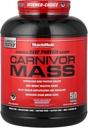 MuscleMeds Carnivor Mass Anabolic Beef Protein Gainer, Strawberry, 6 libras