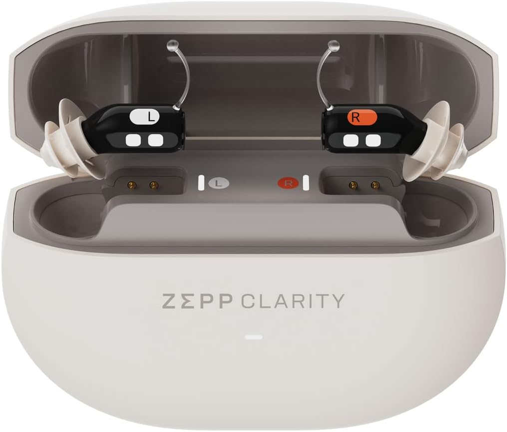 One OTC Hearing Aids for Seniors Adults - Nearly Invisible, Adaptive Sound, 18 HR Battery, Wireless &amp; USB Charging Case, App Control, Lifetime Service &amp; Audiology Care