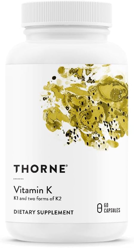 Thorne Research - 3-K Complete - Vitaminas K1 y K2 para el apoyo al corazón y el hueso - 60 cápsulas