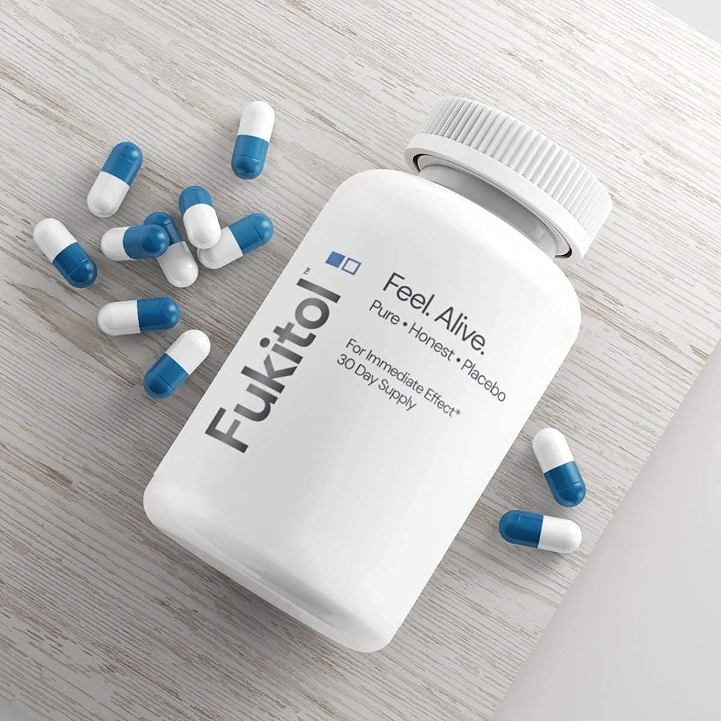 Fukitol Placebo Pills 30 ct - Cuando es el momento de hacer un cambio - Píldora de azúcar pura y honesta