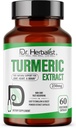 Dr. HERBALIST Turmeric Curcumin Extracto 250mg - 60 cápsulas veganos TEN 10:1 Extracto = 2.500mg Turmeric cruda TEN Estándarizado para Curcuminoides Biodisponibles ANTE Sostenimiento natural basado en plantas