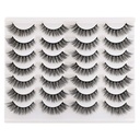 Nuevamente pestañas Falsos Ojos Cat Ojos Wispy Natural Faux Mink Lashes 14 Parejas Pack Light Volume Short Fake Eye Lashes Multipack