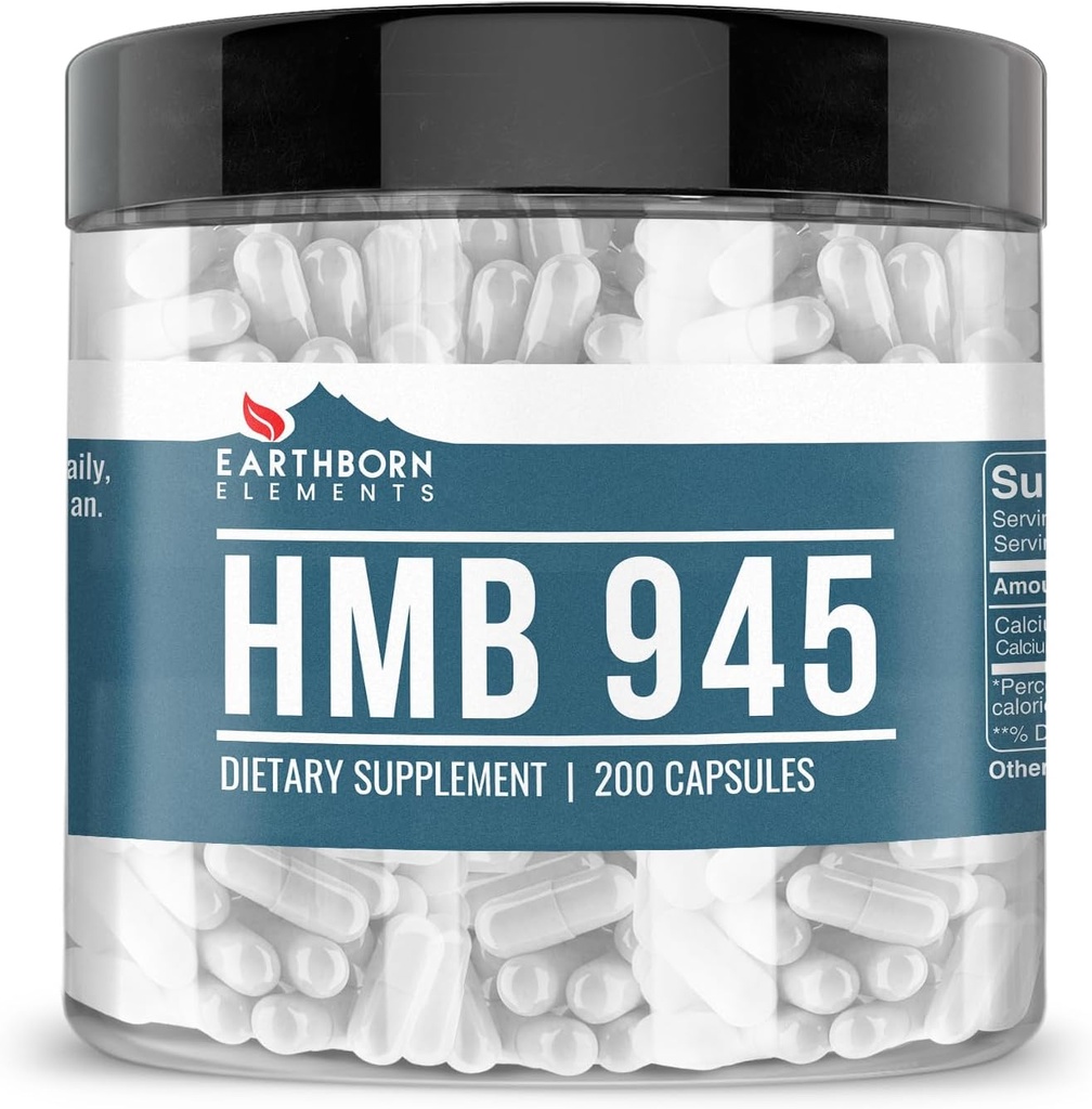 Elementos terrestres HMB Powder 200 Capsules, Puro " Undiluted, No Additives