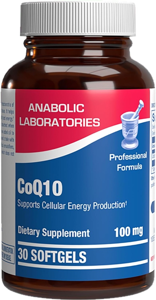 High Absorption CoQ10 100mg Softgels - Clinical Formula Coenzyme Q10 100mg para Skin Heart Energy Antioxidant and Brain Support - Easy to Swallow - Made in The USA in cGMP Facilities - 30 Servings