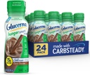 Glucerna Hunger Smart Diabetes Care Shake, Chocolate clásico, Meal Diabético Reemplazo para apoyar la gestión del azúcar en la sangre, 15g Protein, 180 calorías, Listo para beber, 10-fl-oz Bottle, 24 Pack