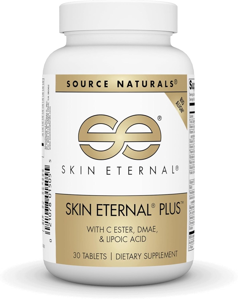 Fuente Naturals Skin Eternal Plus, con C Ester, DMAE, " Ácido Lipoico - 30 Tabletas