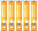 nutrazul Immune Triple Action Effervescent Tablets - Vitamin C 1000 mg, Vitamina D 400 IU, Zinc 10mg I Orange (Pack of 5X20) ← Gluten Free, Sugar Free, Lactose Free &amp; Preservative Free