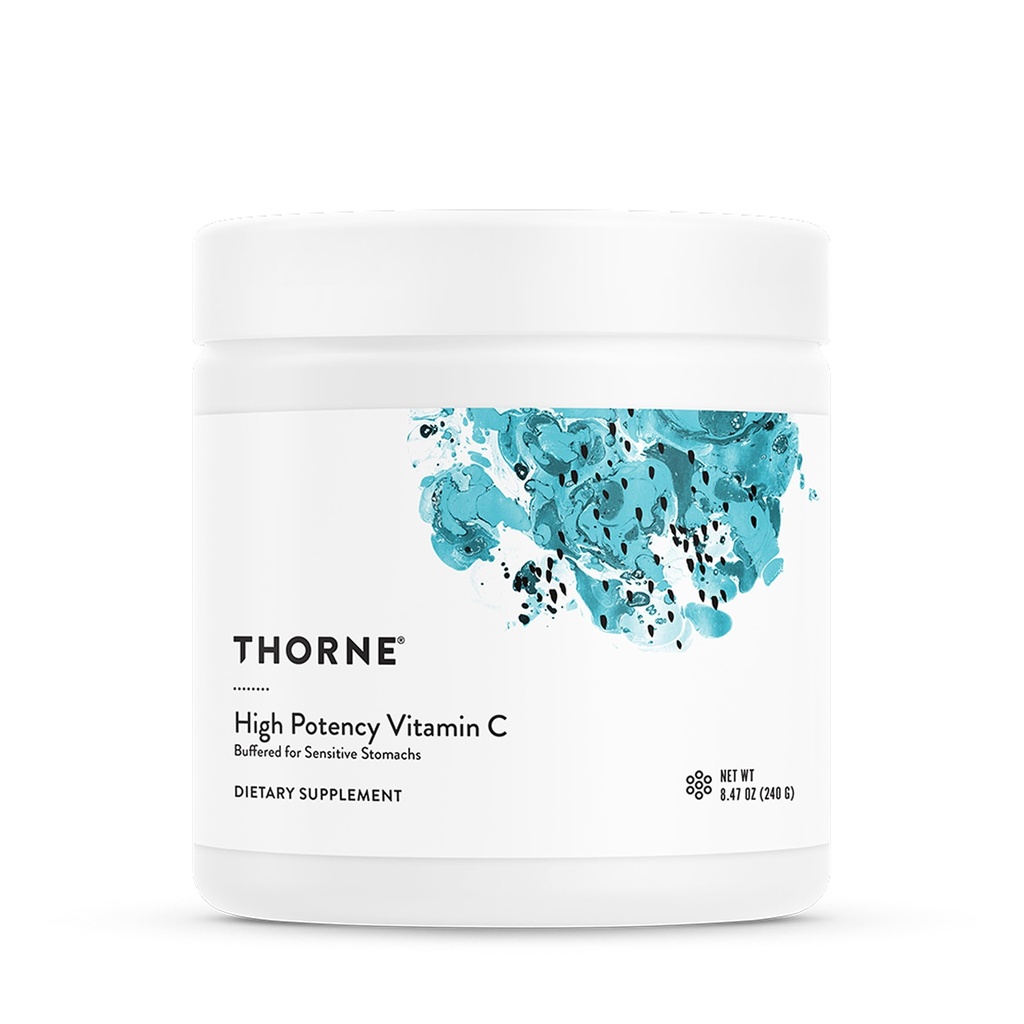 THORNE - High Potency Vitamin C - Ascorbic Acid with Calcium, Magnesium & Potassium - Healthy Immune Function & Antioxidant Support* - Third-Party Certified - Gluten, Dairy & Soy-Free - 42 Servings