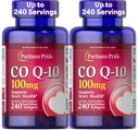 Coenzima del orgullo de Puritan CoQ10 100mg, Suplemento dietético para la salud del corazón, presión arterial, salud del Gum oral y apoyo al envejecimiento saludable, 240 Softgels de liberación rápida, 2-Pack