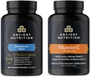 Ancient Nutrition Multi Immune Capsules, 90 Count + Vitamin C + Probiotics Capsules, 60 Count