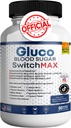 Gluco Blood Sugar Switch Max All Natural Formula to Maintain Healthy Levels, Maximum Strength Daily Formula Blood Reviews (1 Pack - 60 cápsulas)