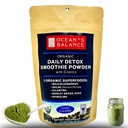 Saldo de Ocean's Balance Daily Detox Smoothie Powder con Cilantro, Blueberry, Spirulina, Algas de Carrete &amp; Barley Grass Juice Powder — Mezcla de Smoothie fácil de digerir para limpiar desintoxicación (4 oz - 1 Pack)