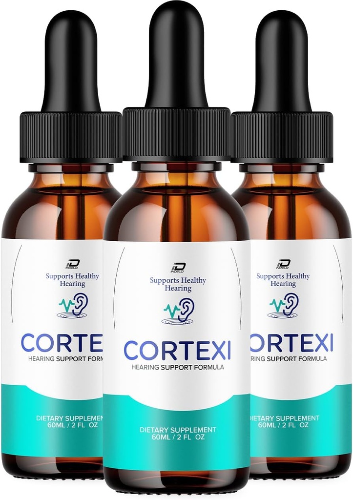 Cortexi Tinnitus Ear Drops - Cortexi 24, Cortexi Liquid Drops, Cortexi Reseñas, Cortexi Drops for Ear Relief (3 Pack - 180 ML)