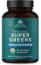Antigua Nutrición Supergreens Tablas multivitamínicas, Polvo de Superalimentos Orgánicos con Multivitamínicos Fabricados con Frutas Reales, Verduras y Herbs, para soporte digestivo y energético, 90 Cuenta
