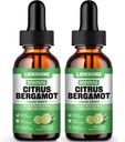 2 Pack 3000mg Citrus Bérgamot gotas líquidas - Absorción alta - Suplemento de reducción de colesterol para soporte inmunitario Anti-envejecimiento, Cholesterol de alta tensión - Soursop Bitters líquido, 4 Fl Oz