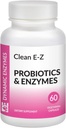 Clean E-Z Candida - Microflora Gut Balance, Candida Cleanse, Digestión de Muros Celulares de Levadura, Probióticos & Enzymes Digestivos, Gut Flora Health