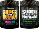 ALPHA LION Superhuman Pre Workout Powder & Post Workout Recovery Bundle (Miami Vice &amp; Gainy Smith Apple)
