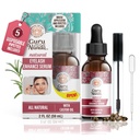 GuruNanda Natural Castor Oil Eyelash Mejora suero con aceite Rosemary - Pincel aplicador &amp; 5 Pipettes, ayuda al crecimiento natural del cabello para cejas & barbas, 2 Fl Oz